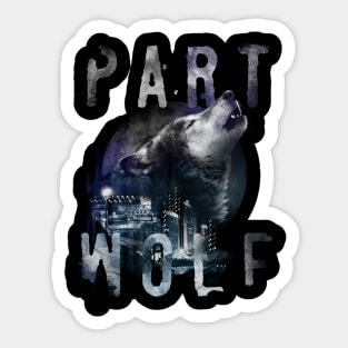 Part Wolf T Shirt Sticker